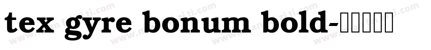 tex gyre bonum bold字体转换